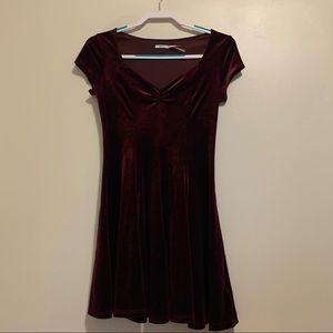 Velvet purple mini dress